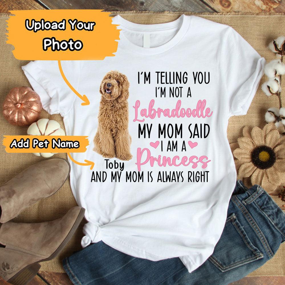 Labradoodle Unisex T Shirt Custom - Customize Name & Photo I'm Telling You I'm Not A Labradoodle Personalized Unisex T Shirt - Gift For Dog Lovers, Friend, Family - Amzanimalsgift
