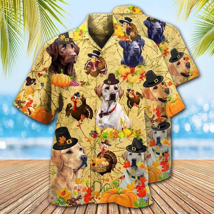 Labrador Retriever Aloha Hawaii Shirt - Labrador Retriever Dog Thanksgiving Hawaiian Shirt For Summer - Perfect Gift For Dog Lovers, Friend, Family - Amzanimalsgift