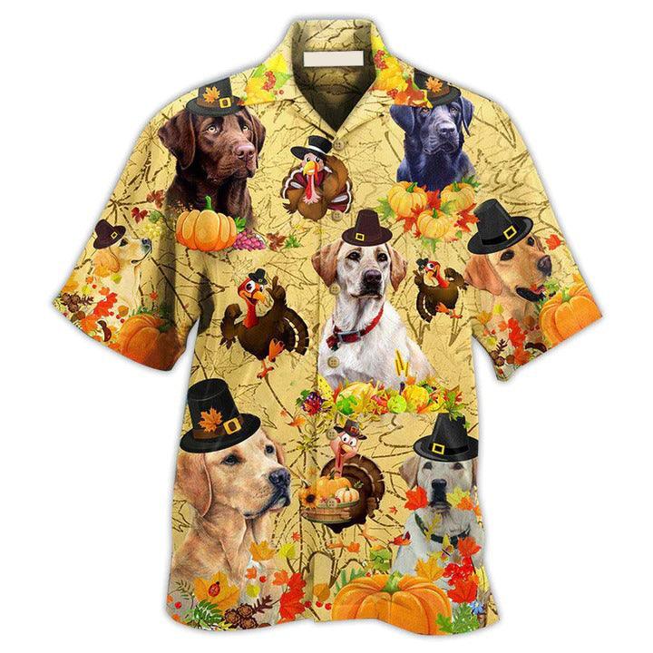 Labrador Retriever Aloha Hawaii Shirt - Labrador Retriever Dog Thanksgiving Hawaiian Shirt For Summer - Perfect Gift For Dog Lovers, Friend, Family - Amzanimalsgift