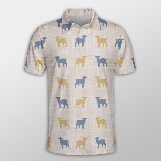 Lamp Men Polo Shirts For Summer - Lamp Silhouette Pattern Button Shirts For Men - Perfect Gift For Lamp Lovers, Cattle Lovers - Amzanimalsgift
