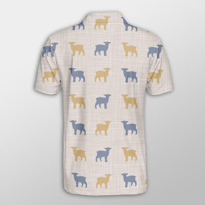Lamp Men Polo Shirts For Summer - Lamp Silhouette Pattern Button Shirts For Men - Perfect Gift For Lamp Lovers, Cattle Lovers - Amzanimalsgift