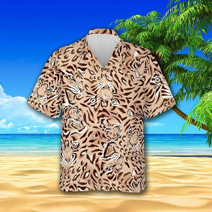 Leopard Aloha Hawaiian Shirts For Summer, Hidden Leopard Pattern Wildlife Animal Hawaiian Set For Men Women, Gift For Leopard Lovers, Friend - Amzanimalsgift