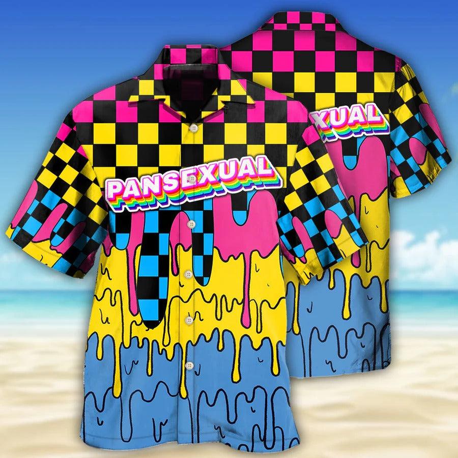 LGBT Aloha Hawaiian Shirt For Summer - LGBT Pansexual Pop Art Hawaiian Shirt - Rainbow Hawaiian Shirt - Perfect Gift For LGBT - Amzanimalsgift