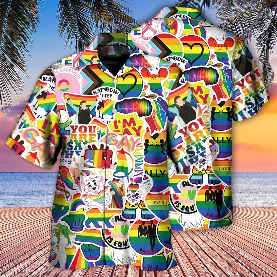 LGBT Aloha Hawaiian Shirt For Summer - LGBT Rainbow I'm Gay Hawaiian Shirt - Rainbow Hawaiian Shirt - Perfect Gift For LGBT - Amzanimalsgift