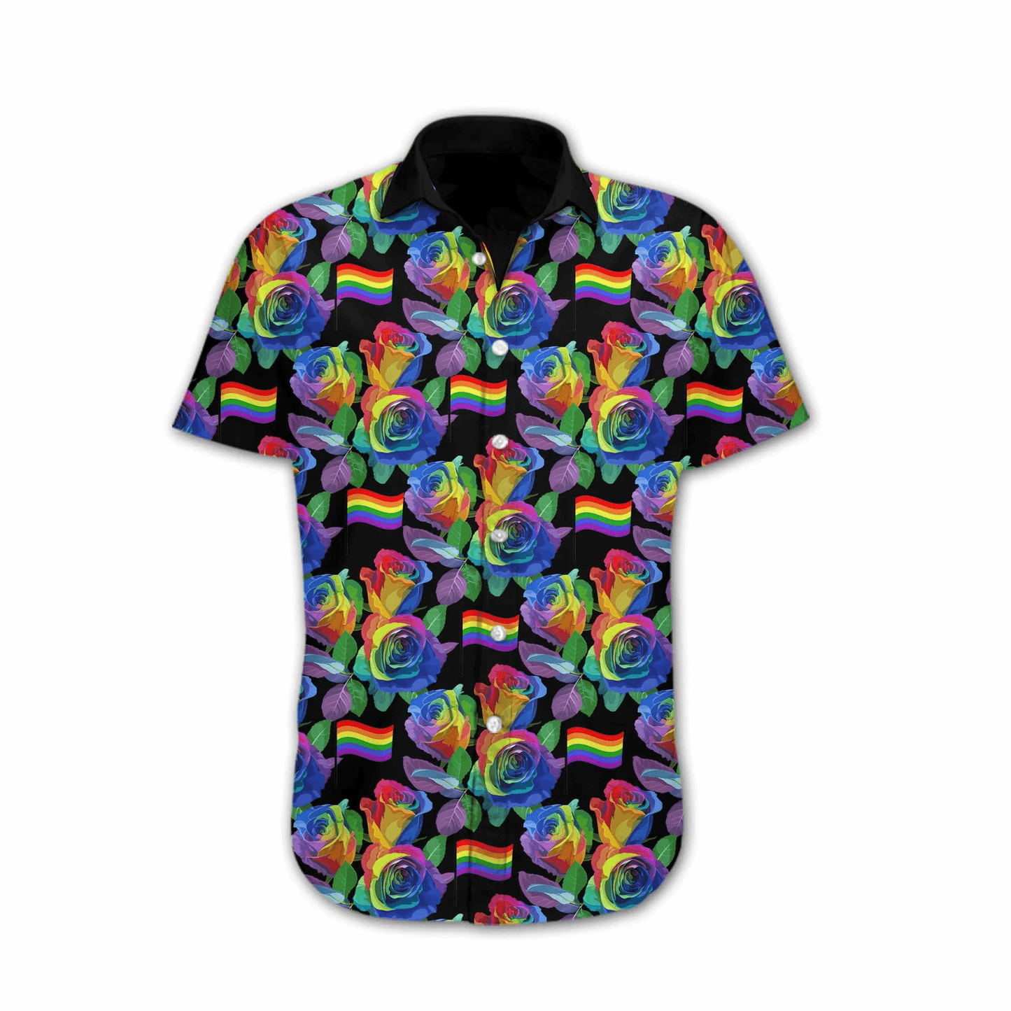 LGBT Aloha Hawaiian Shirts For Summer, Ally Pride Month Rose Colorful Of LGBT Hawaiian Shirts, Gift For Gaymer And Lesbian - Amzanimalsgift
