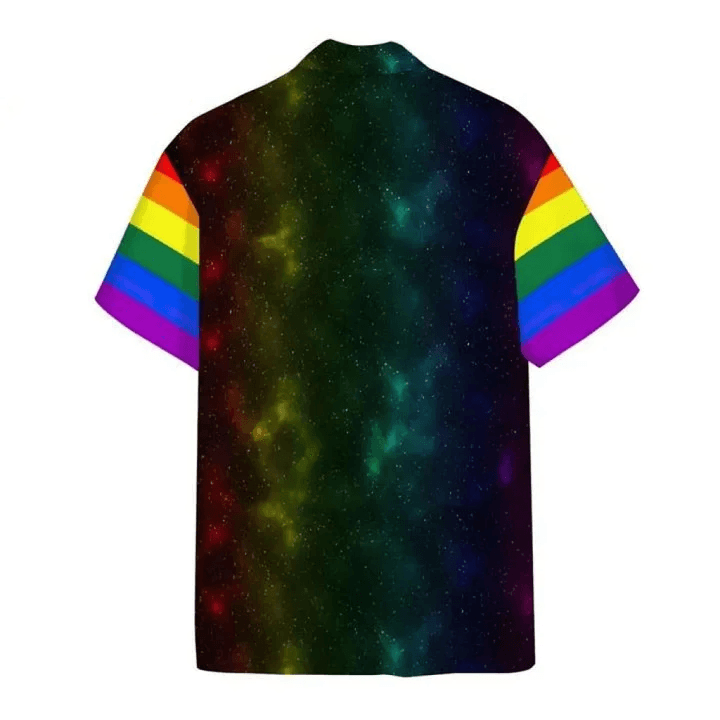 LGBT Aloha Hawaiian Shirts For Summer, Astronaut Colorful LGBT Rainbow Flag Galaxy Hawaiian Shirts, Pride Gift For Gaymer And Lesbian - Amzanimalsgift