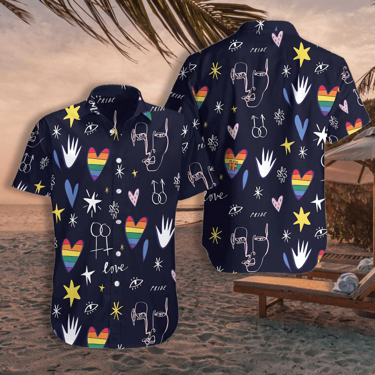 LGBT Aloha Hawaiian Shirts For Summer, Happy LGBT Colorful Rainbow Hawaiian Shirts, Pride Gift For Gaymer And Lesbian, Gay - Amzanimalsgift