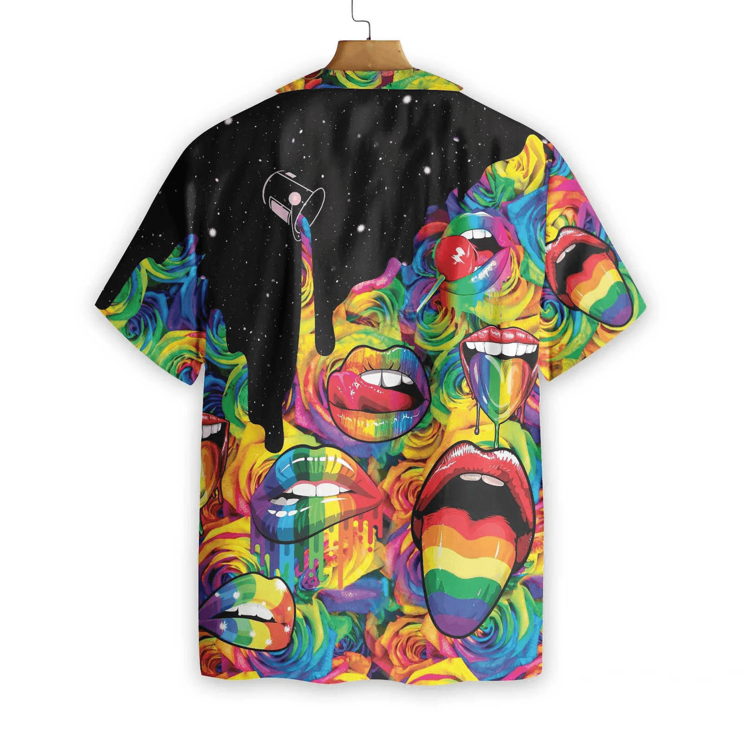 LGBT Aloha Hawaiian Shirts For Summer, Sexy Lips Always Proud LGBT Colorful Rainbow Hawaiian Shirts, Pride Gift For Gaymer And Lesbian - Amzanimalsgift