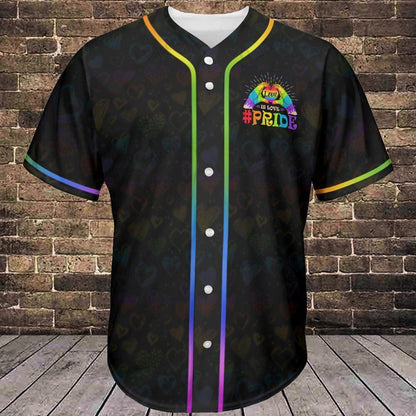 LGBT Baseball Jersey, Pride Colorful Of LGBT Baseball Jersey, Gift For Gaymer And Lesbian - Love is Love - Amzanimalsgift