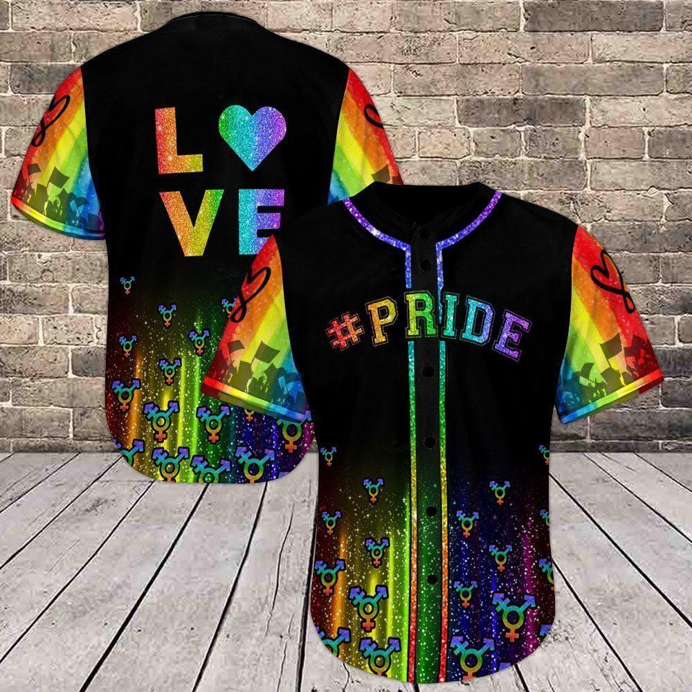 LGBT Baseball Jersey, Pride Colorful Of LGBT Love Is Love Baseball Tee Jersey Shirt For Men Women, Gift For Gaymer And Lesbian - Amzanimalsgift