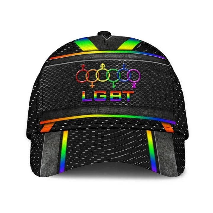 LGBT Cap, Fascinating Proud LGBT Rainbow LGBT Classic Cap Hat For Men And Women, Perfect LGBT Gift For Friend, Couple, LGBT Pride Month - Amzanimalsgift
