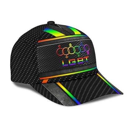 LGBT Cap, Fascinating Proud LGBT Rainbow LGBT Classic Cap Hat For Men And Women, Perfect LGBT Gift For Friend, Couple, LGBT Pride Month - Amzanimalsgift