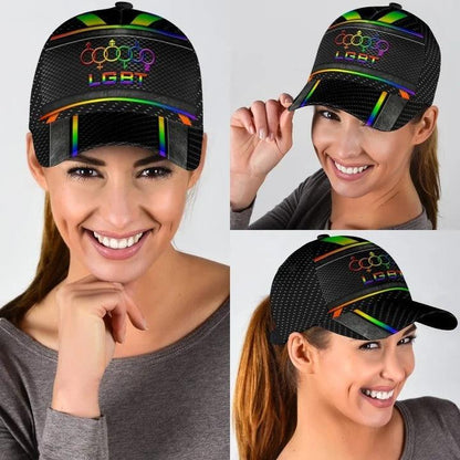 LGBT Cap, Fascinating Proud LGBT Rainbow LGBT Classic Cap Hat For Men And Women, Perfect LGBT Gift For Friend, Couple, LGBT Pride Month - Amzanimalsgift