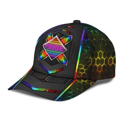 LGBT Cap, LGBT Neon Rainbow Classic Cap Hat For Men And Women, Perfect LGBT Gift For Friend, LGBT Pride Month - Amzanimalsgift