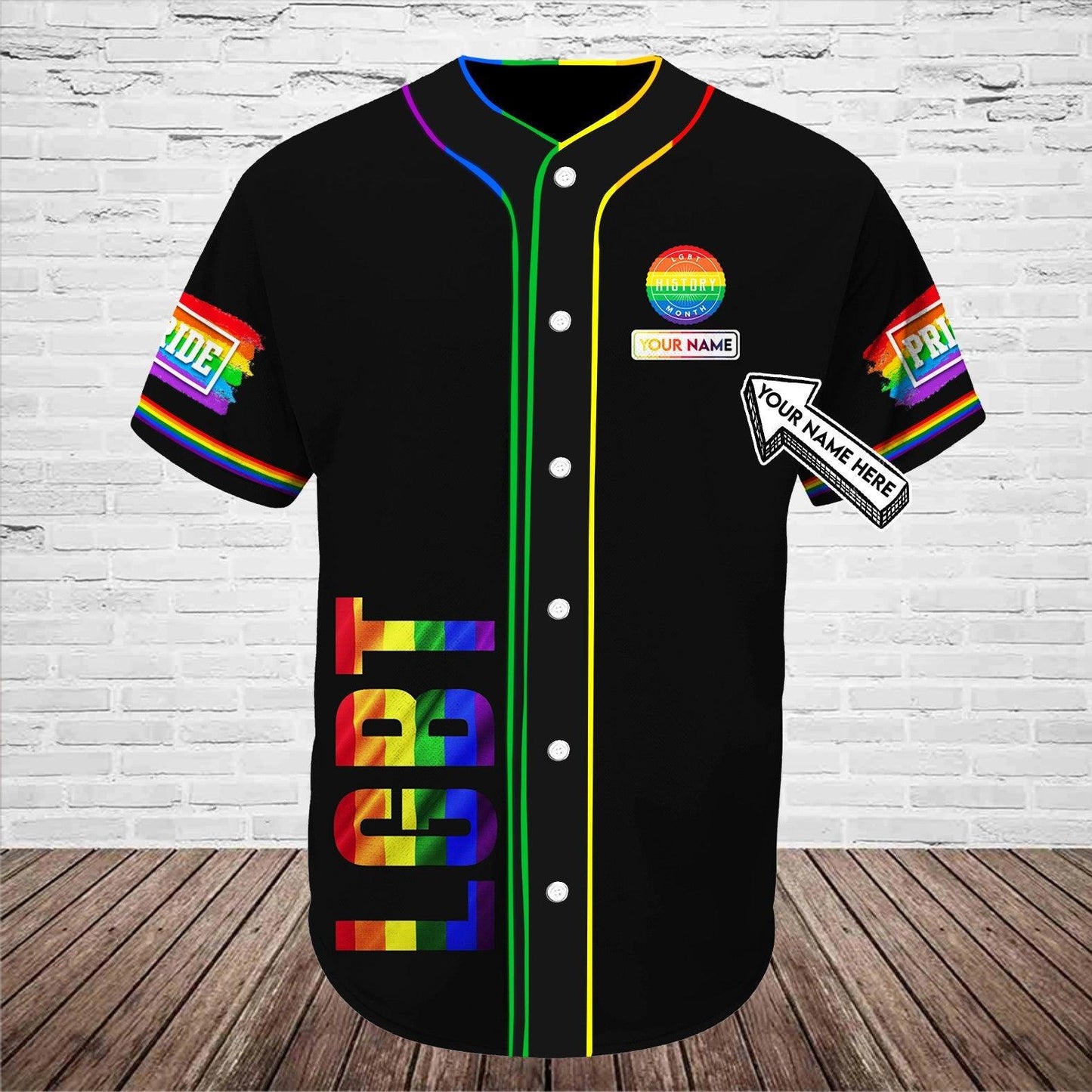 LGBT Custom Name Baseball Jersey, Human Being Colors May Vary, Personalized Pride Colorful Of LGBT Baseball Jersey, Gift For Gaymer And Lesbian - Amzanimalsgift