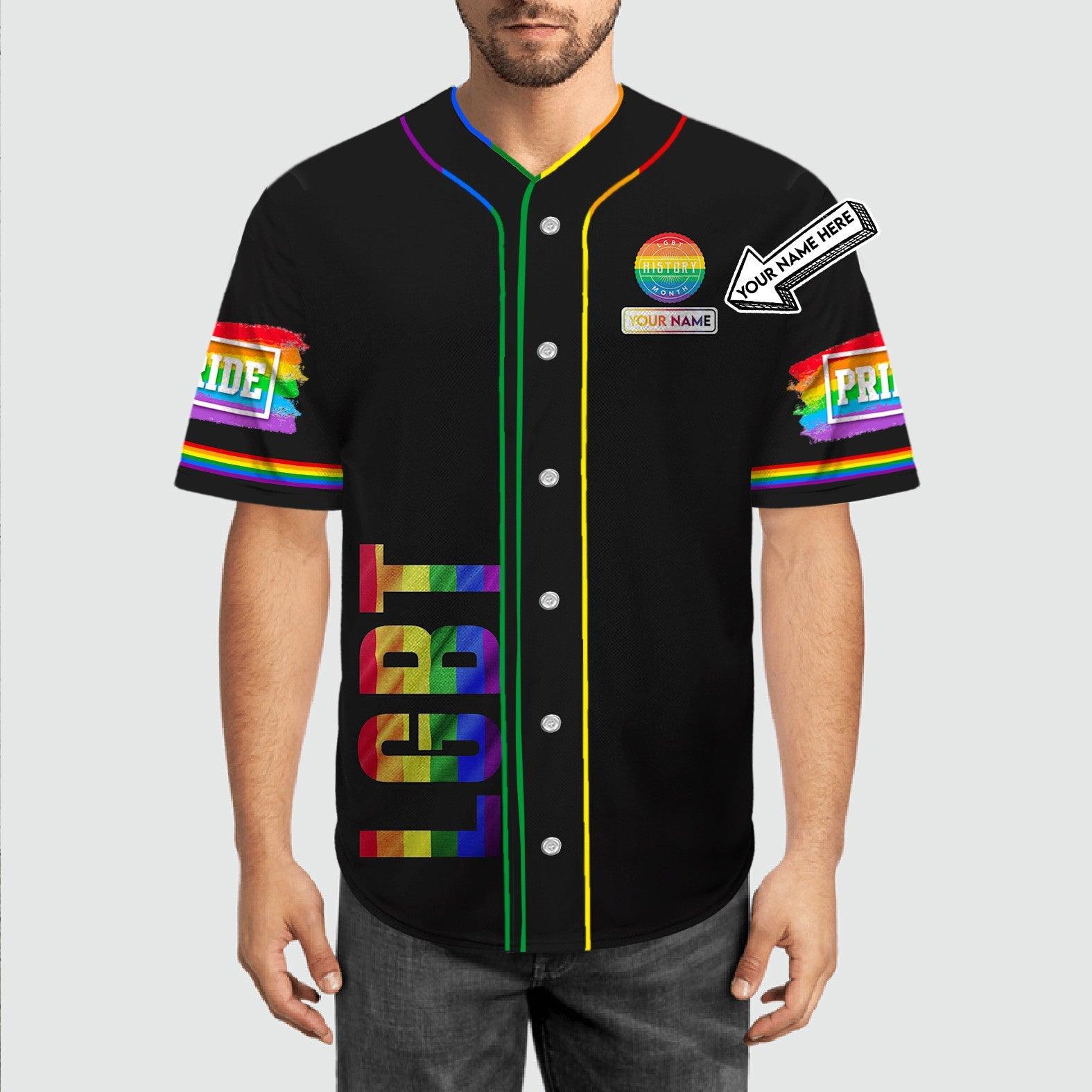 LGBT Custom Name Baseball Jersey, Human Being Colors May Vary, Personalized Pride Colorful Of LGBT Baseball Jersey, Gift For Gaymer And Lesbian - Amzanimalsgift