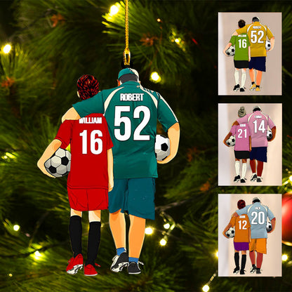 Customized Photo Soccer Players Acrylic Christmas Acrylic Ornament Gift For Soccer Lovers - Gift For Baseball Players, Dad, Son, Coach