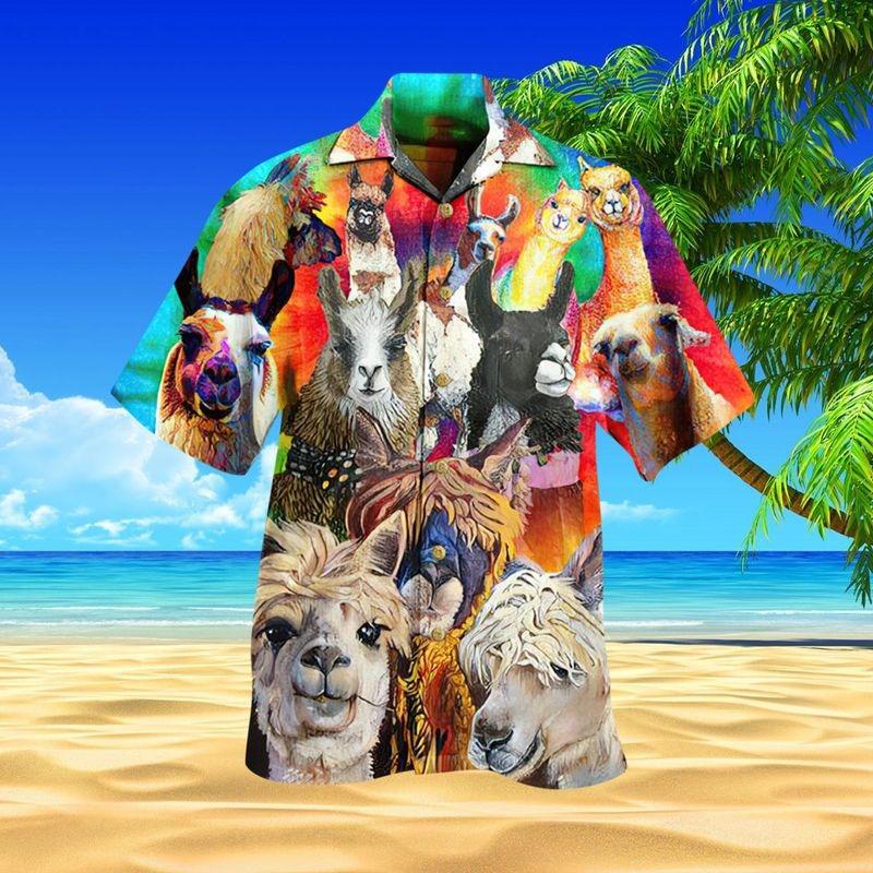 Llama Aloha Hawaiian Shirt - Llama Pattern Hawaiian Shirt, Wildlife Of Animal Hawaiian Shirt For Men & Women, Llama Lover - Amzanimalsgift