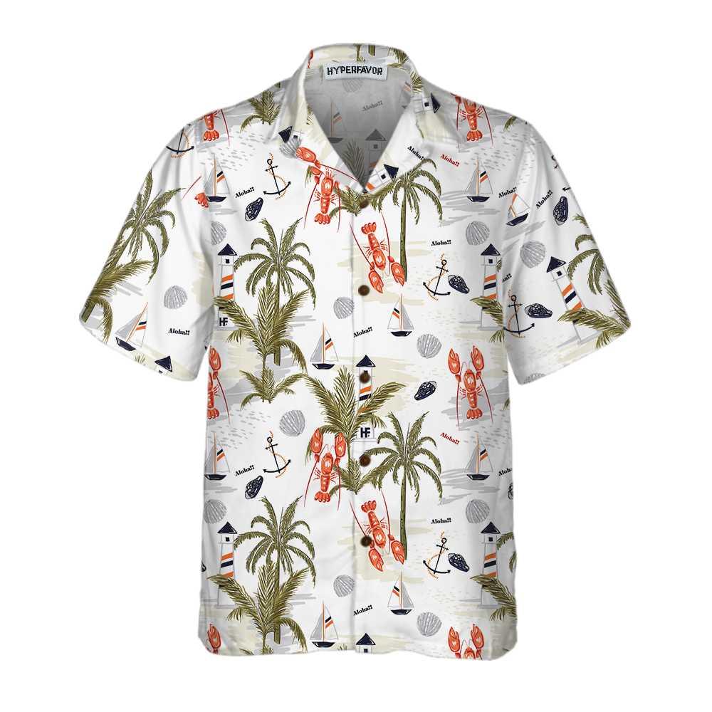 Lobster Aloha Hawaiian Shirt For Summer, Summer Island Of Lobster, Tropical Lobster Hawaiian Shirt For Men Women Adults, Gift For Friend, Family - Amzanimalsgift