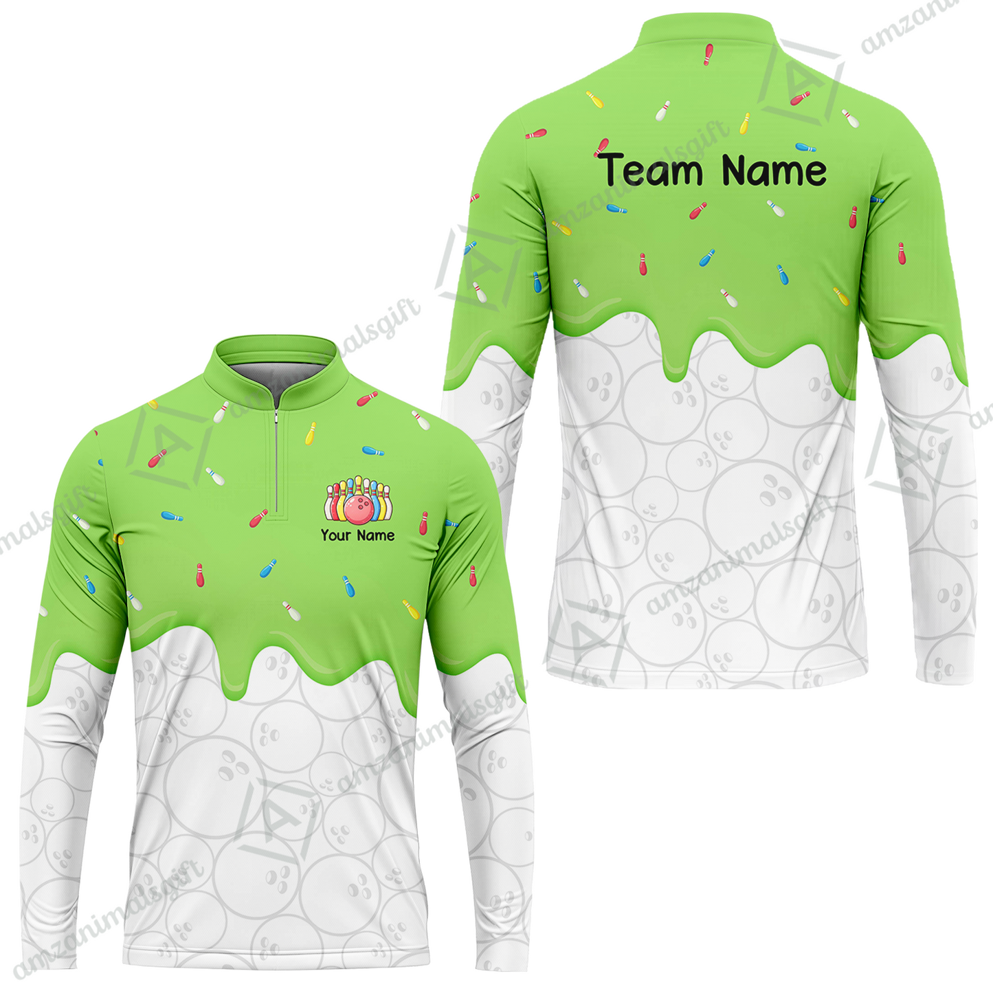 Customized Bowling Jersey Shirt, Ice Cream Sweet Melting Drip Bowling, Custom Bowling Team Shirt With Name and Team Name