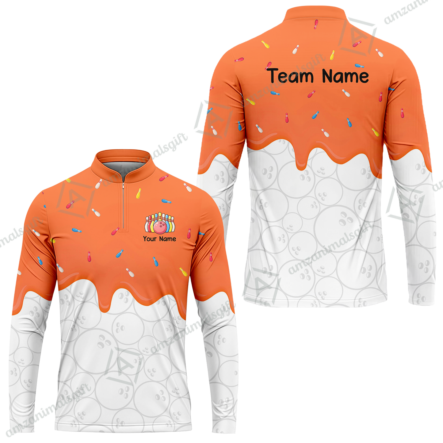 Customized Bowling Jersey Shirt, Ice Cream Sweet Melting Drip Bowling, Custom Bowling Team Shirt With Name and Team Name