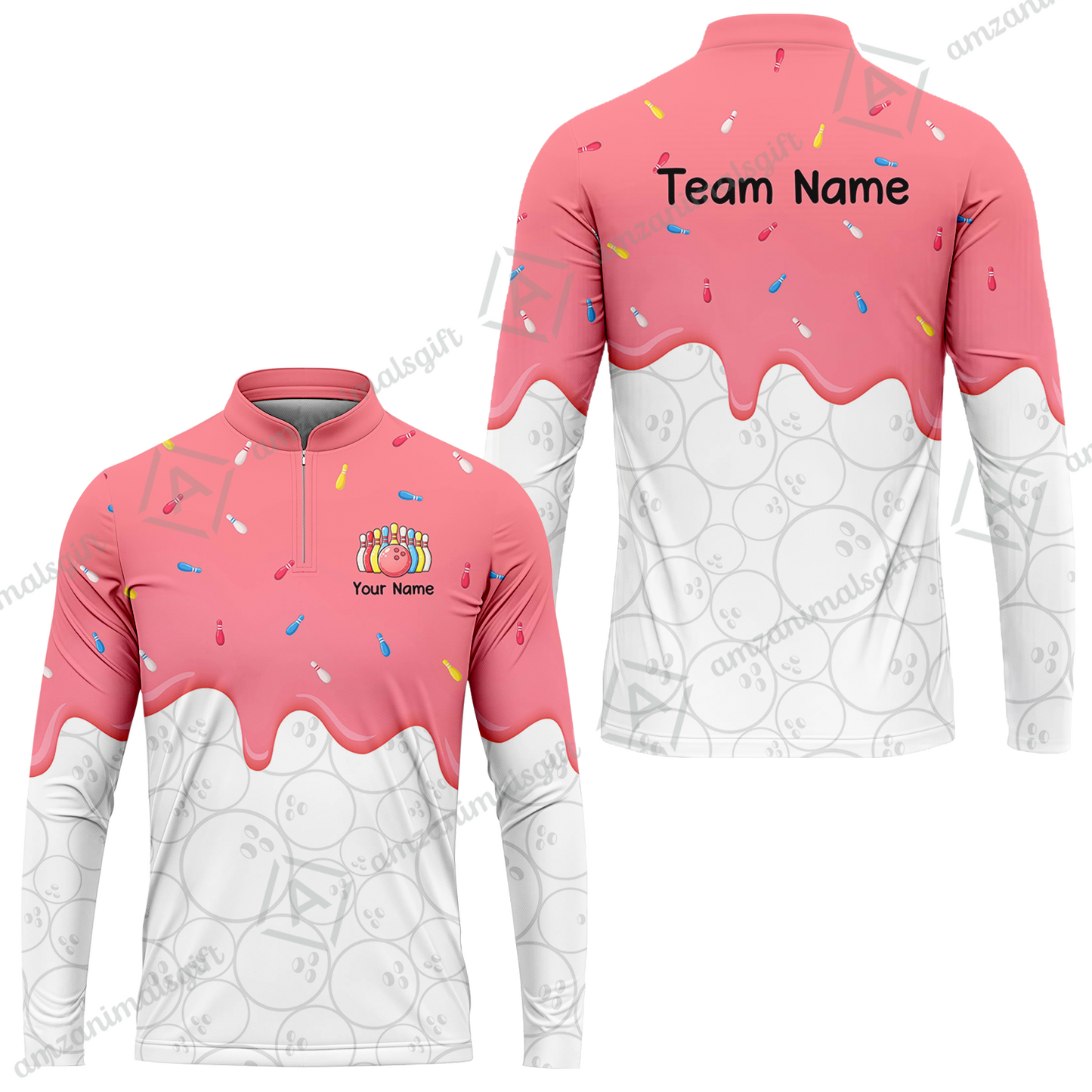 Customized Bowling Jersey Shirt, Ice Cream Sweet Melting Drip Bowling, Custom Bowling Team Shirt With Name and Team Name