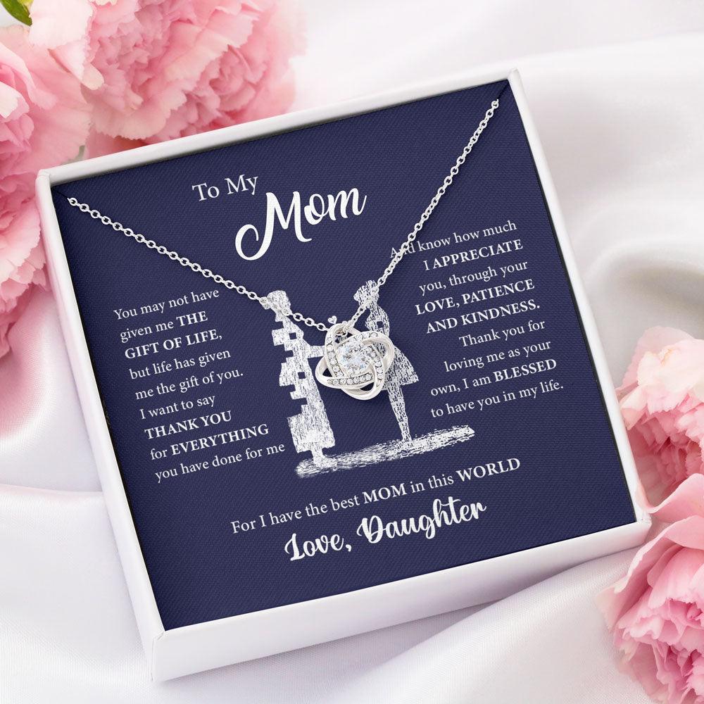 Love Knot Necklace For Mom - I Have The Best Mom In The World Love Knot Necklace - Perfect Gift For Mom, Mothers Day Gifts - Amzanimalsgift