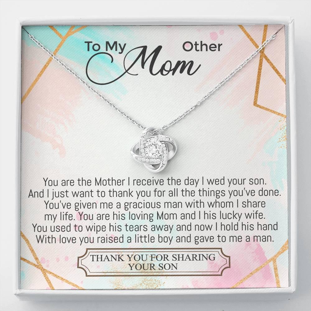 Love Knot Necklace For Mom - To My Other Mom Necklace - You Are His Loving Mom, Necklace For Mom, Great Gift Ideas For Mom, Love Knot Necklace - Amzanimalsgift