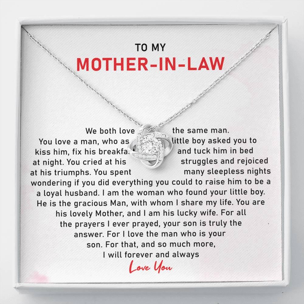 Love Knot Necklace For Mother-In-Law , To My Mother-In-Law I Will Forever And Always Love You, Necklace for Mother, Love Knot Necklace - Amzanimalsgift