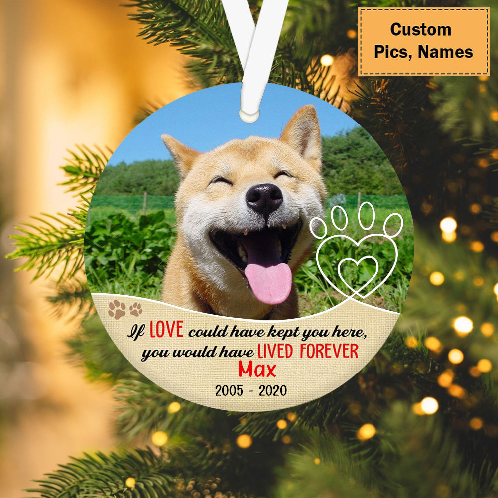 Custom Photo Dog Ceramic Ornament, Custom Pet Photo Ornament, You Would Have Lived Forever - Christmas Ornament Gift For Dog Lovers, Pet Lovers