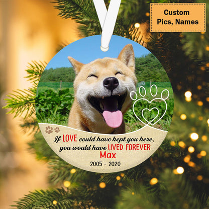 Custom Photo Dog Ceramic Ornament, Custom Pet Photo Ornament, You Would Have Lived Forever - Christmas Ornament Gift For Dog Lovers, Pet Lovers