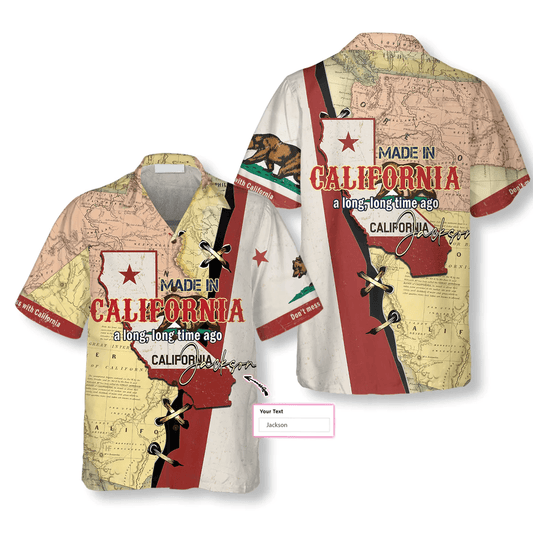 Made in California Custom Hawaiian Shirt - Made in California a long, long time ago Personalized Hawaiian Shirt - Perfect Gift For Husband, Boyfriend, Friend, Family - Amzanimalsgift