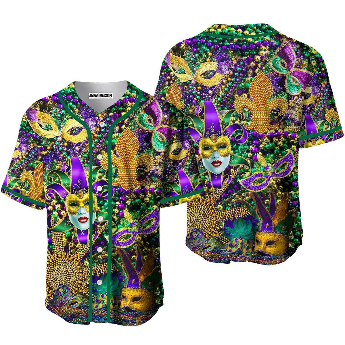 Mardi Gras Fat Tuesdays Color Festival Baseball Jerseys For Men And Women - Perfect Gift For Friend, Family - Amzanimalsgift