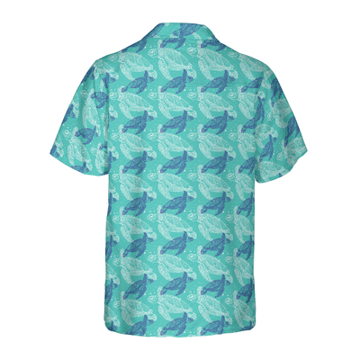 Marine Life Sea Turtle Hawaiian Shirt, Sea Turtle Aloha Shirt For Men - Perfect Gift For Sea Turtle Lovers, Husband, Boyfriend, Friend, Family - Amzanimalsgift