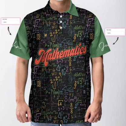 Math Teacher Custom Polo Shirt, I Am A Math Teacher Custom Polo Shirt - Personalized Gift For Teachers - Amzanimalsgift