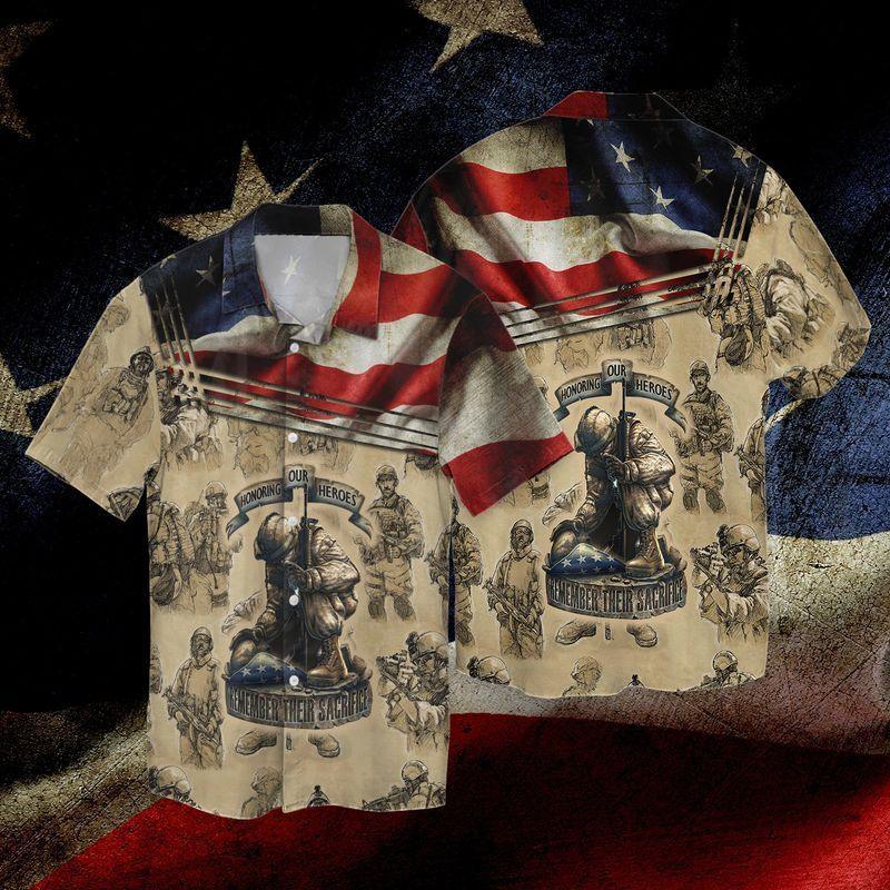 Memorial Day 4th Of July Independence Day Honoring Our Heroes Remember Their Sacrifice Aloha Hawaiian Shirts For Men Women, Gift For Summer, Patriot - Amzanimalsgift