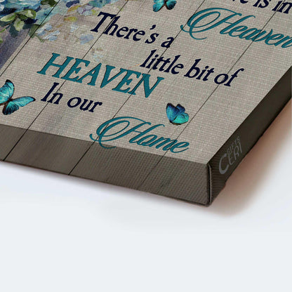 Memorial Premium Wrapped Landscape Canvas - Baby Flower Vase, Blue Butterfly, When Someone We Love Is In Heaven - Heaven Gifts For Family Members - Amzanimalsgift