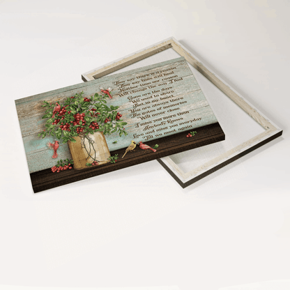 Memorial Premium Wrapped Landscape Canvas - Beautiful Cranberry Painting, Red Cardinal, They Say There Is A Reason - Heaven Gift For Family Members - Amzanimalsgift