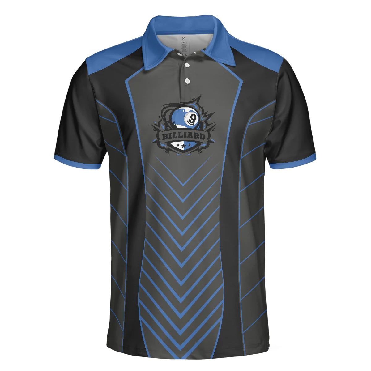 Men Billiard Polo Shirt - Cool Black And Blue Billiards Men Polo Shirt, Just The Tip I Promise Shirt For Male, Billiards Shirt For Men - Amzanimalsgift