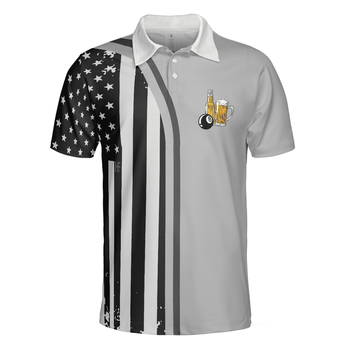 Men Billiard Polo Shirt - Weekend Forecast Pool Player Billiards Polo Shirt, American Flag Pattern Billiard Polo Shirt - Perfect Gift For Men - Amzanimalsgift