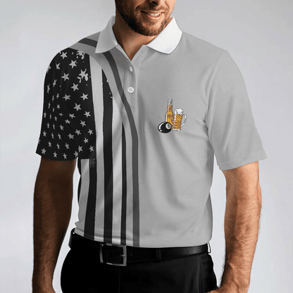 Men Billiard Polo Shirt - Weekend Forecast Pool Player Billiards Polo Shirt, American Flag Pattern Billiard Polo Shirt - Perfect Gift For Men - Amzanimalsgift