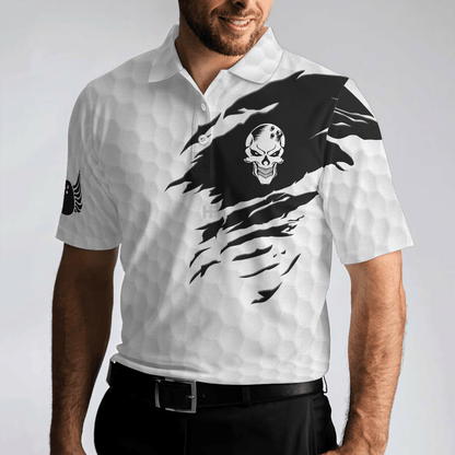 Men Bowling Polo Shirt - This Is My Lucky Do Not Wash Bowling Shirt Polo Shirt, Black And White Skull Golfing Shirt - Perfect Gift For Men - Amzanimalsgift