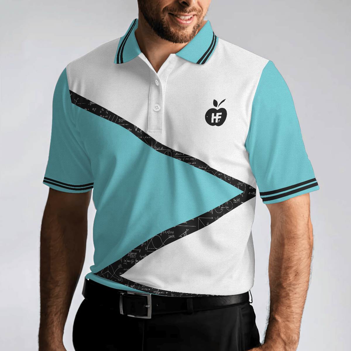 Men Cat Polo Shirt - Cats And Math Men Polo Shirt, I Like Cats And Math And Maybe 3 People Polo Shirt - Best Gift For Male Math Teachers - Amzanimalsgift