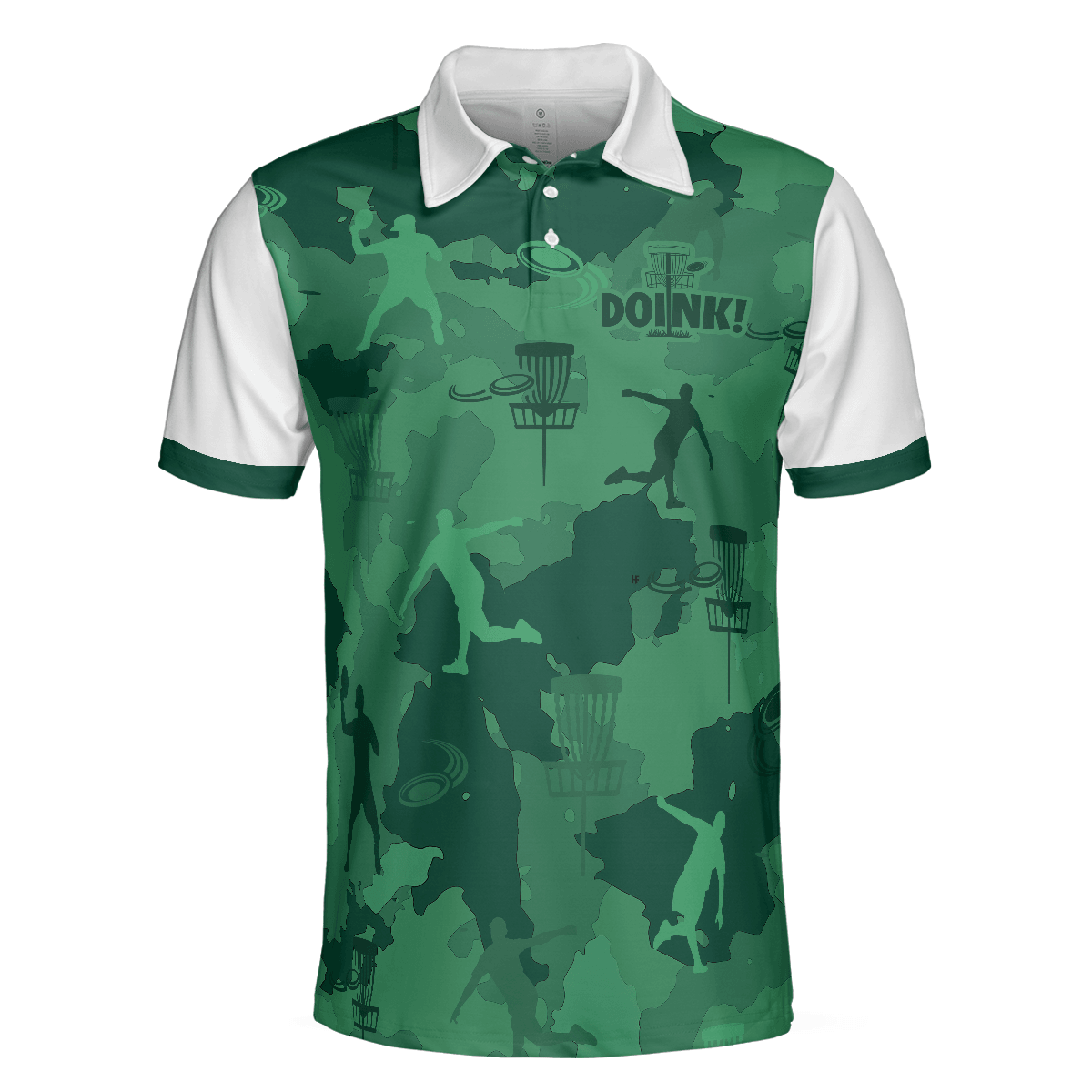 Men Disc Golf Polo Shirt - Camouflage Texture Doink Disc Golf Men Polo Shirt, Disc Player Polo Shirt, Camo Disc Golf Shirt For Men - Amzanimalsgift