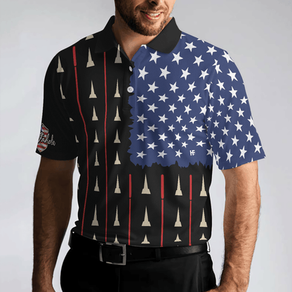 Men Golf Polo Shirt - American Flag Golf Clubs Men Polo Shirt, Golfaholic Polo Shirt - Perfect Polo Shirt For Men, Golfers, Golf Lovers - Amzanimalsgift