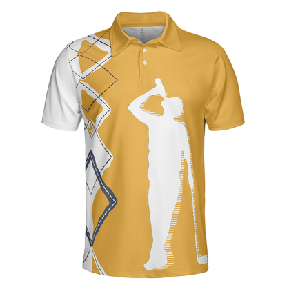 Men Golf Polo Shirt - Beer And Golf Men Polo Shirt, That's Why I'm Here Beer Drinking Polo Shirt - Perfect Polo Shirt For Men, Golfers - Amzanimalsgift