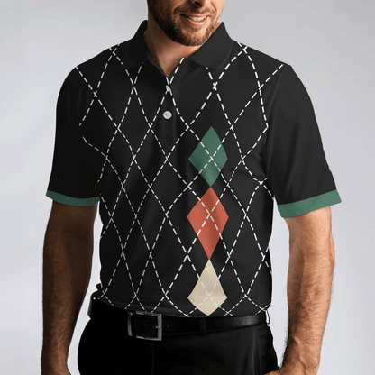 Men Golf Polo Shirt - Best Argyle Pattern Golf Men Polo Shirt, Best Dad By Par Shirt For Male - Perfect Polo Shirt For Men, Golfers - Amzanimalsgift