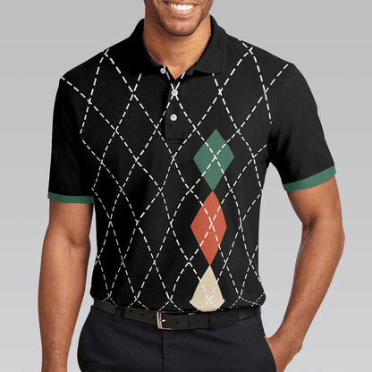 Men Golf Polo Shirt - Best Argyle Pattern Golf Men Polo Shirt, Best Dad By Par Shirt For Male - Perfect Polo Shirt For Men, Golfers - Amzanimalsgift