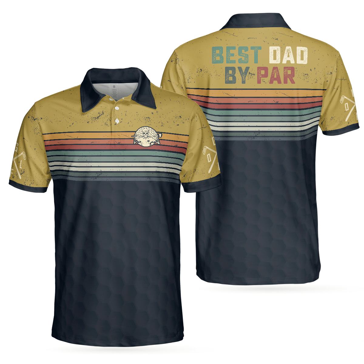 Men Golf Polo Shirt - Best Dad By Par Golf Dad Polo Shirt, Plus Size Golfing Polo Style Men Golf Polo Shirt - Perfect Polo Shirt For Men, Golfers - Amzanimalsgift