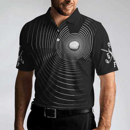 Men Golf Polo Shirt - Best Golf Shirt For Men, Gold Ball And Golfer All Over Print - Perfect Polo Shirt For Men, Golfers - Amzanimalsgift